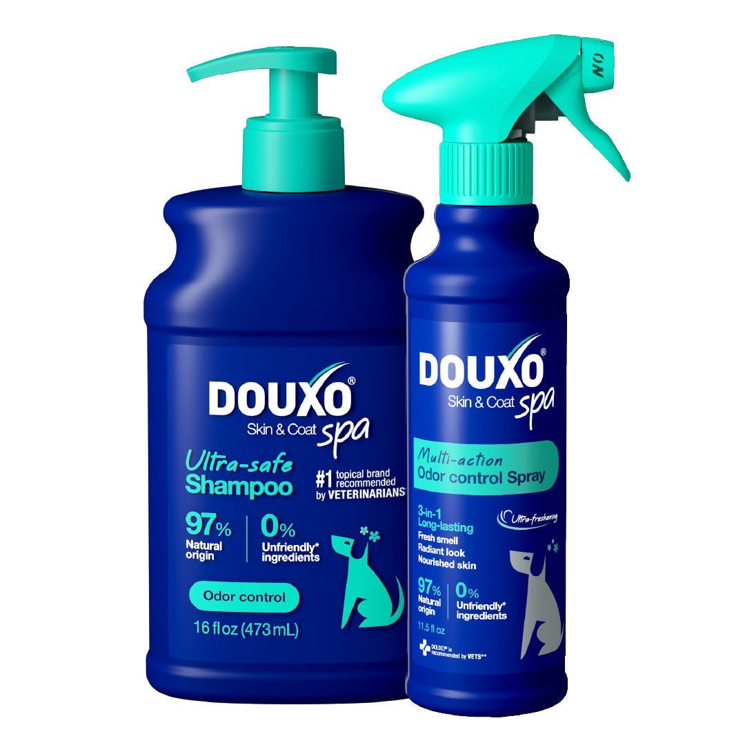 DOUXO Skin & Coat SPA Odor Control Spray & DOUXO Skin & Coat SPA Odor Control Shampoo Bundle