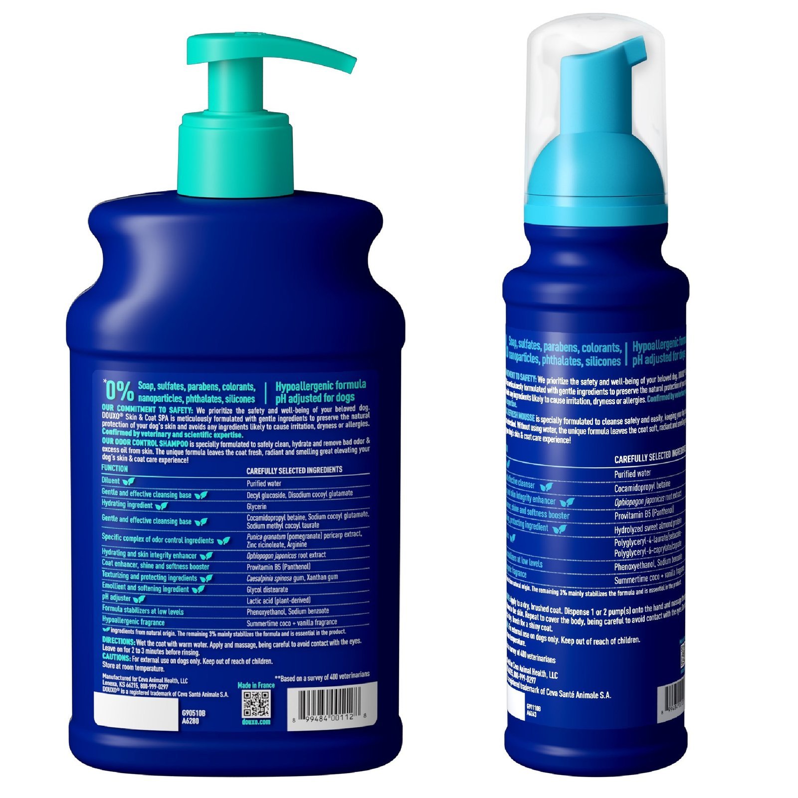 DOUXO Skin & Coat SPA Odor Control Shampoo & DOUXO Skin & Coat SPA Quick Refresh Leave on Mousse Bundle - Image 2
