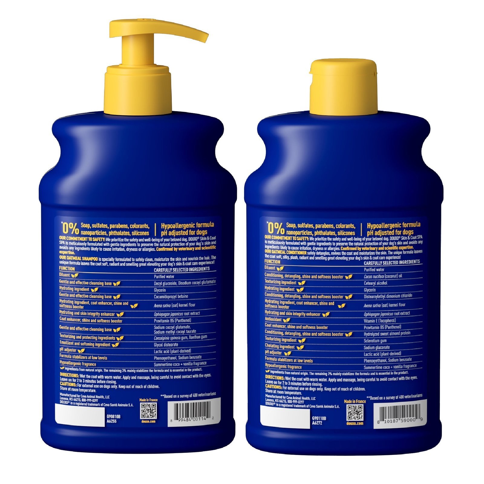 DOUXO Skin & Coat SPA Oatmeal Shampoo & Oatmeal Conditioner Bundle - Image 2