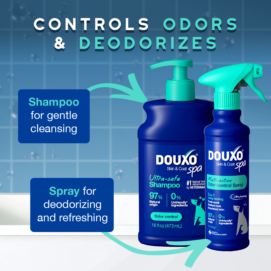 DOUXO Skin & Coat SPA Odor Control Spray & DOUXO Skin & Coat SPA Odor Control Shampoo Bundle - Image 3