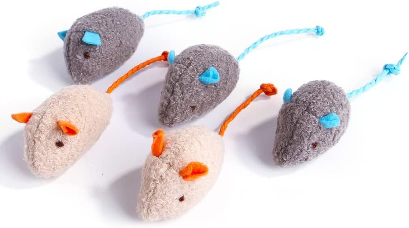 Plush Mouse Cat Toys, 3 Pack - Image 5