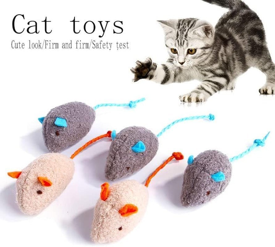 Plush Mouse Cat Toys, 3 Pack - Image 7