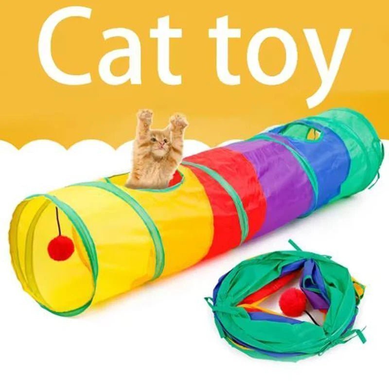 Collapsible Cat Tunnel Toy - Image 3