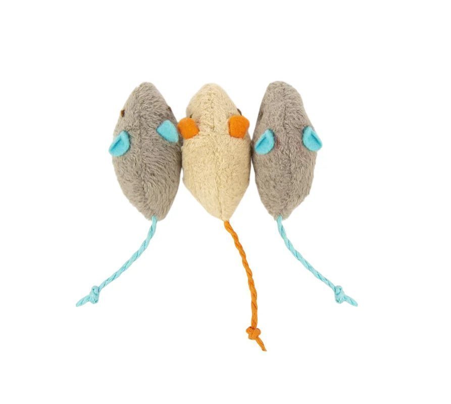Plush Mouse Cat Toys, 3 Pack - Image 2