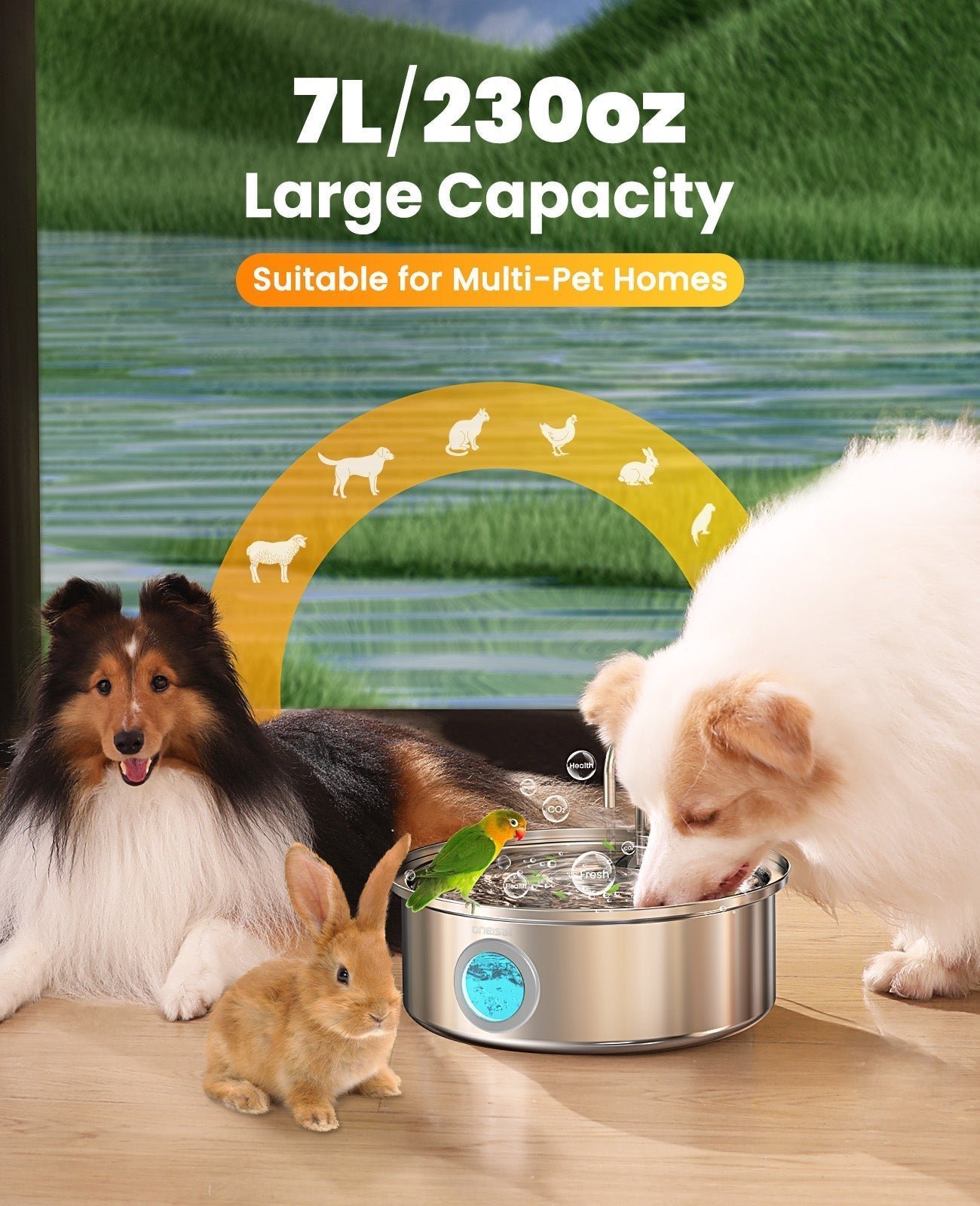 Oneisall 5L Automatic Cat Feeder with APP Control & 7L Pet Water Fountain Set - Image 15