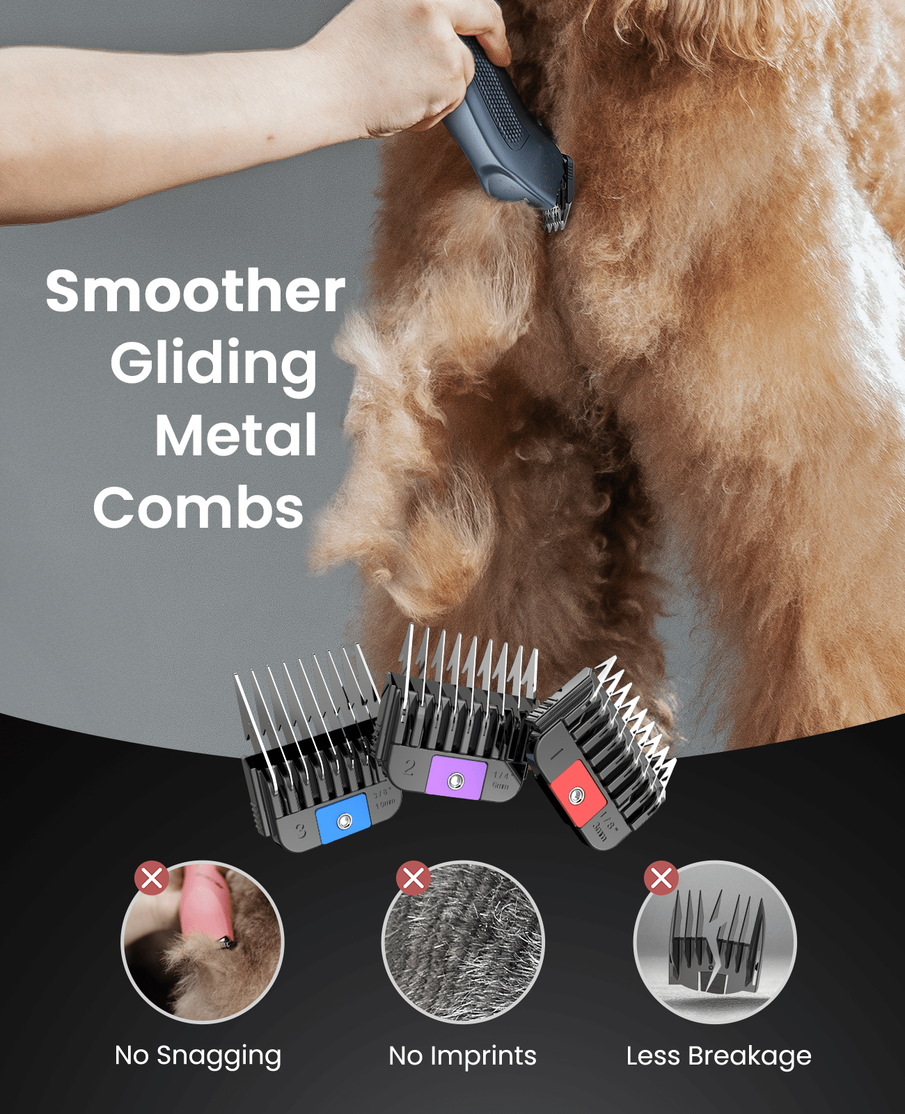 Oneisall Cordless Professional Dog Grooming Clippers Upgrade - Image 7